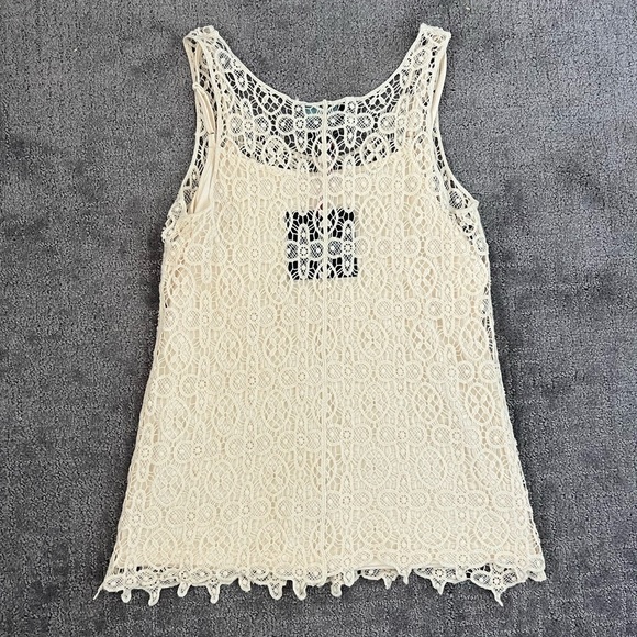 Cynthia Rowley Crochet Knit Lace Tank Top - Picture 4 of 4